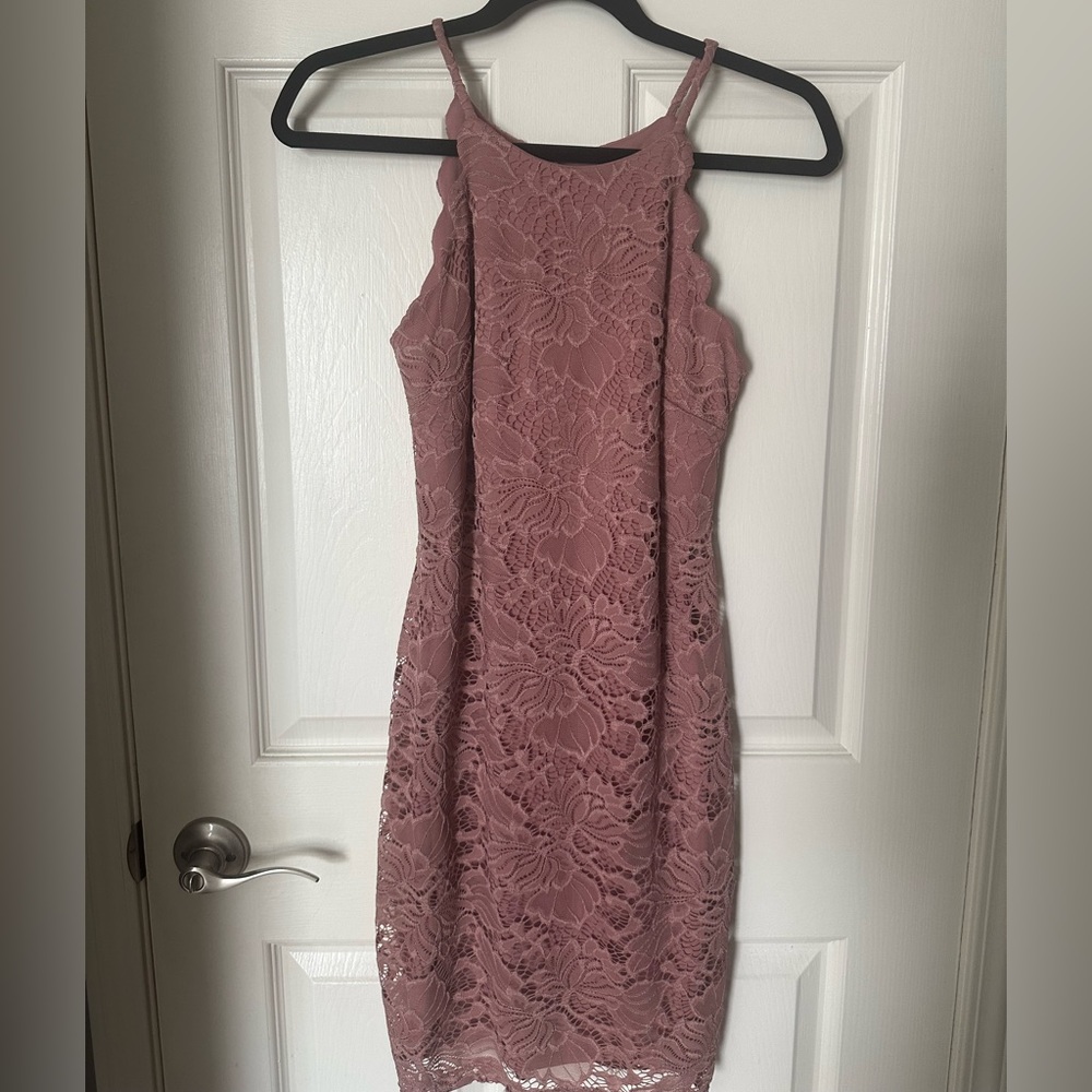 Size 3, Rose colored, Macy’s dress, Never Worn